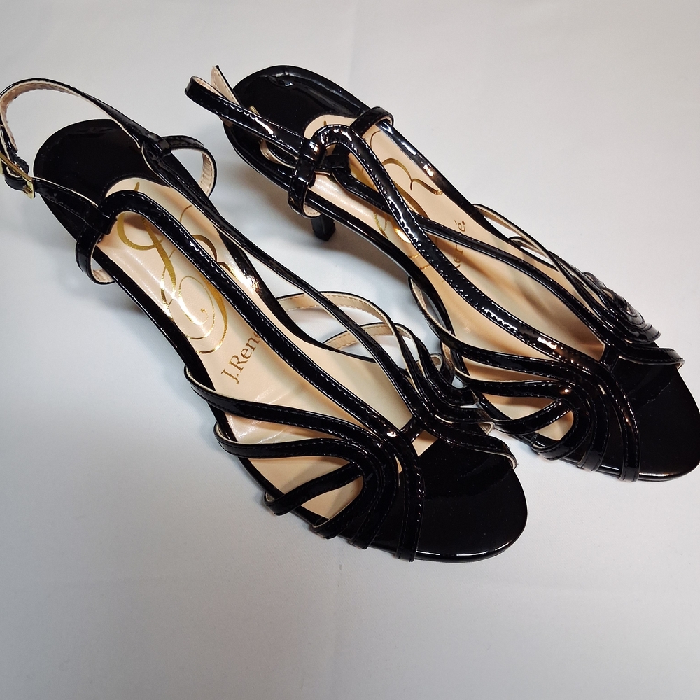 J.Renee Black Strappy Heels Size 8 NWOT - Picture 3 of 12